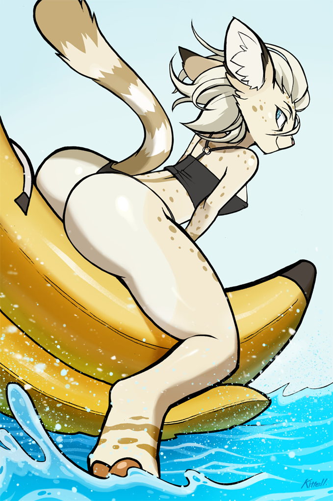 Riding a banana